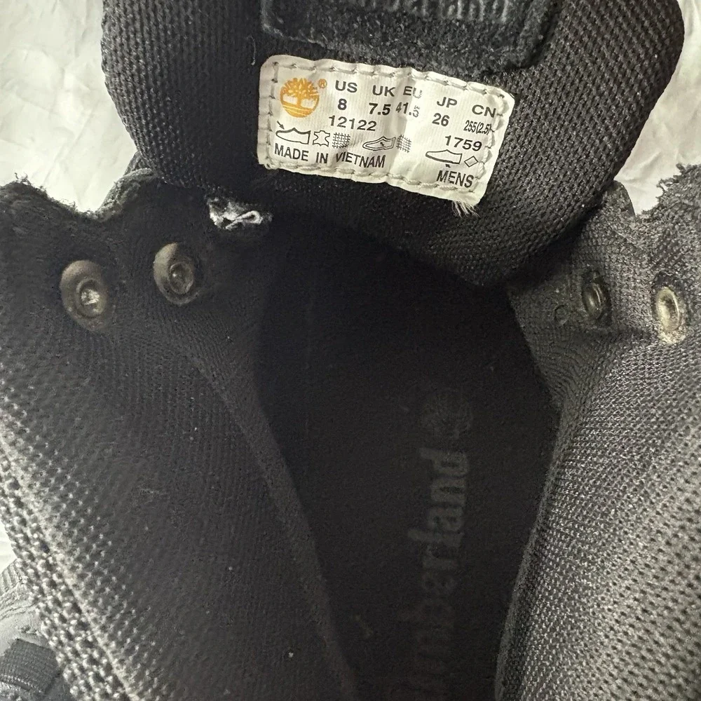 MENS‎ TIMBERLAND SIZE 8 WHITE LEDGE WATERPROOF MID HIKER MD BLACK